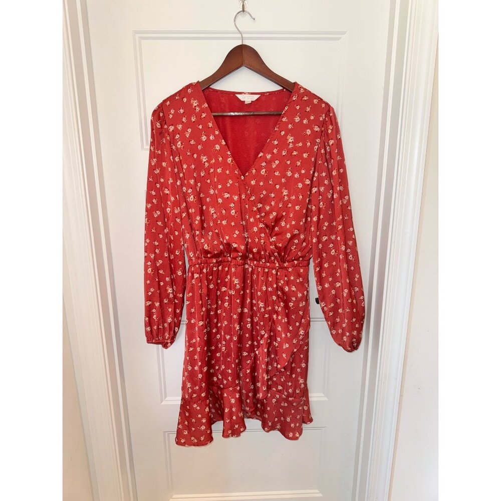 Lauren Conrad Floral Faux Wrap Dress - Size L